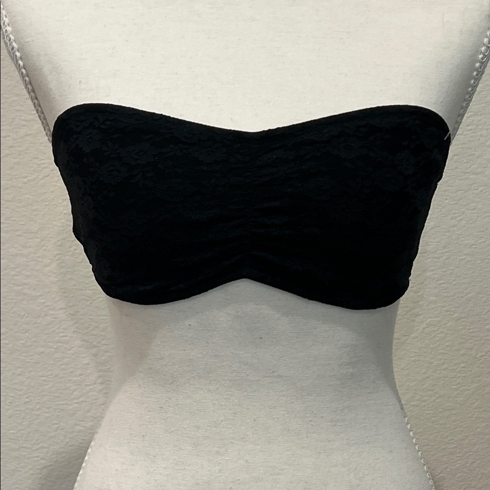 NWT - PINK Victoria's Secret Black Lace Bandeau
